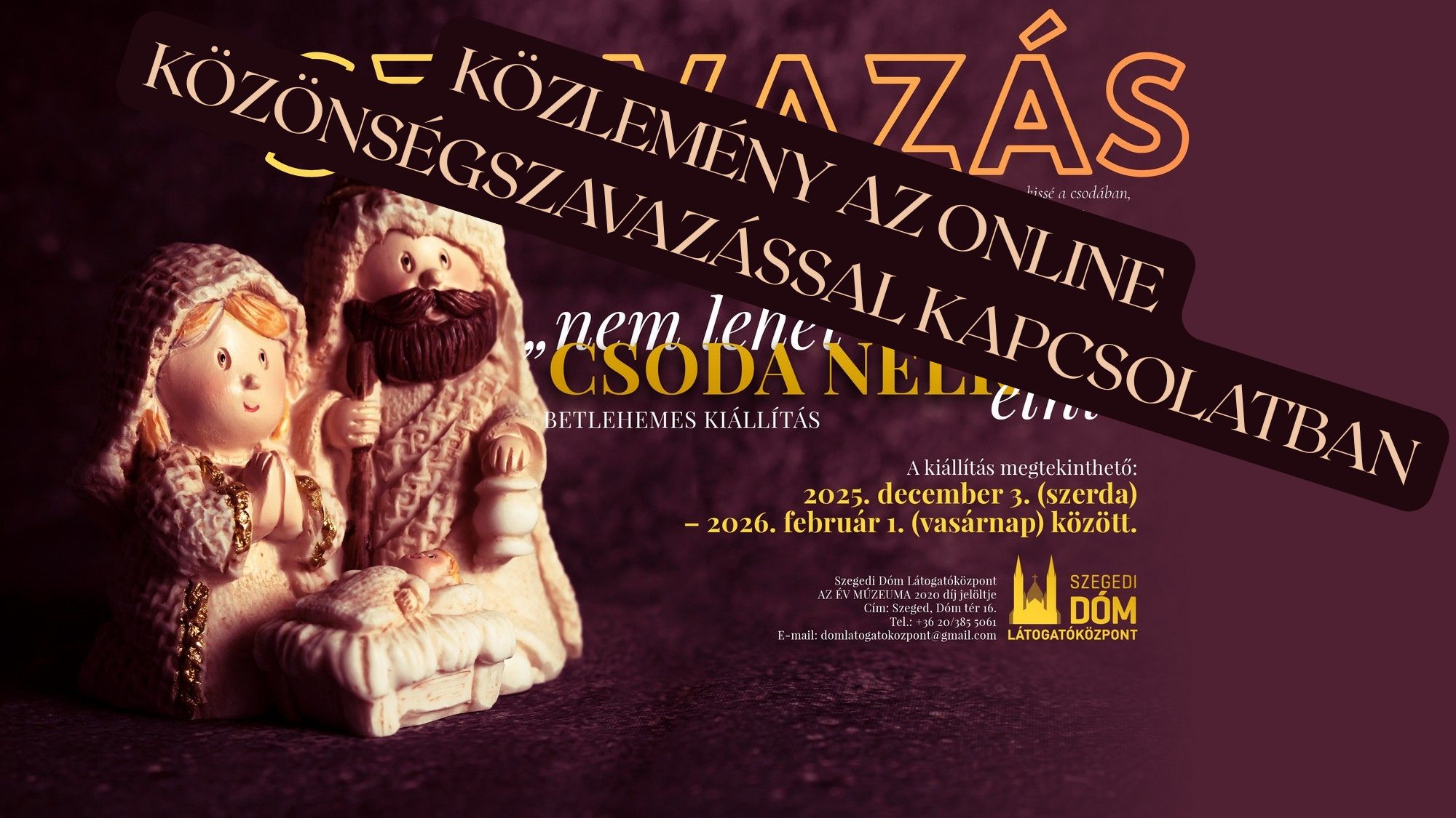 Közlemény a betlehemes kiállítás online szavazásával kapcsolatban